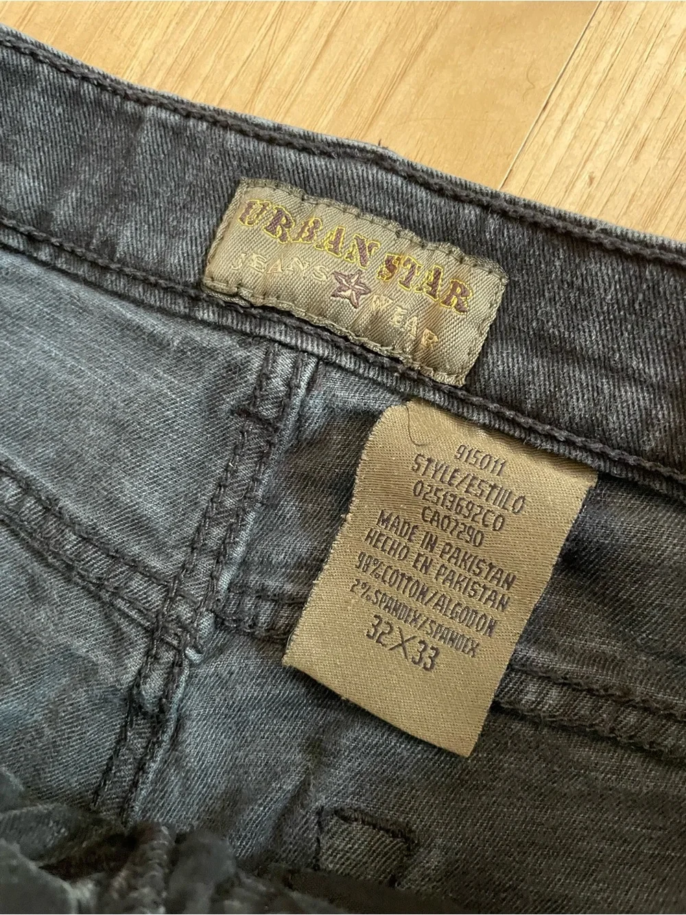 Men's Straight-Leg Black Denim Jeans 32x33